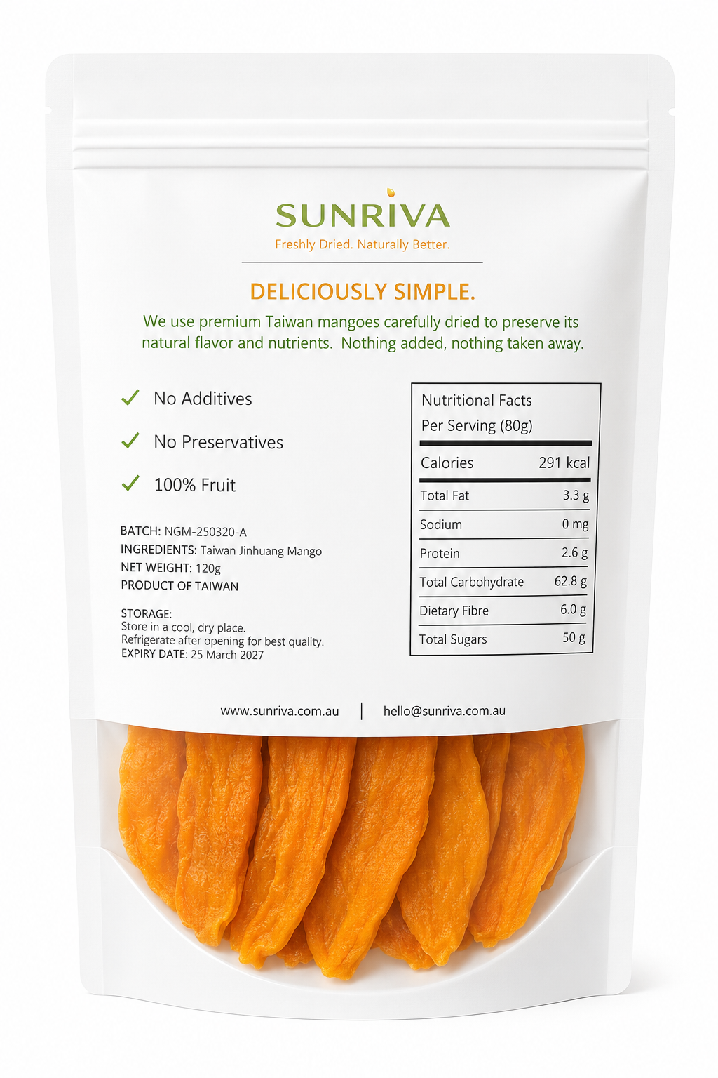No Added Sugar Dried Mango